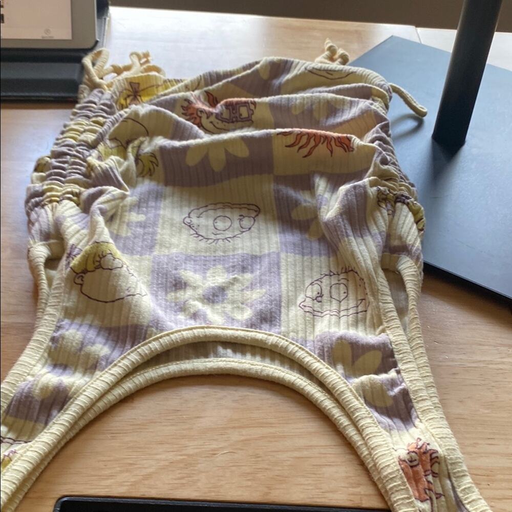 Nickelodeon Rugrats Purple Ribbed Ruched Tank Top - Picture 5 of 5